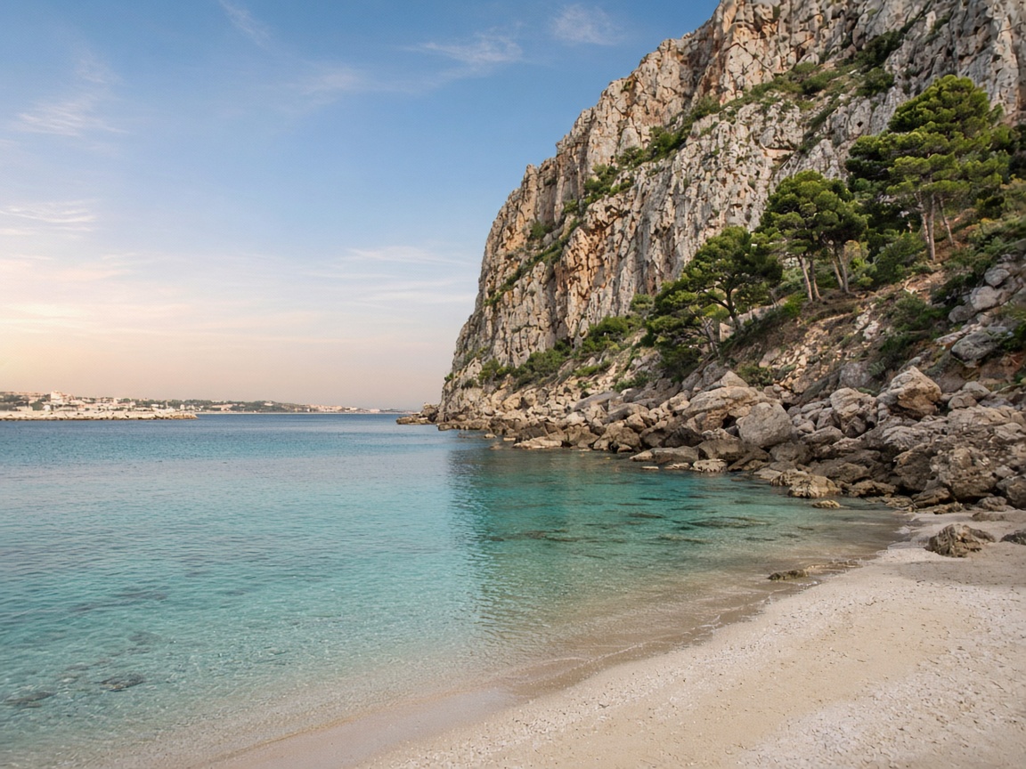 Baai Cantal Roig aan de voet van de Pe&ntilde;&oacute;n de Ifach