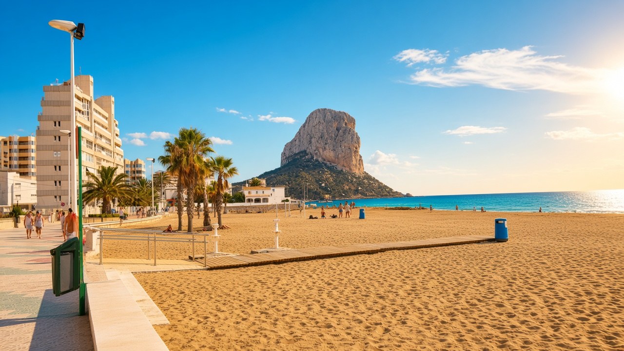 Strand Arenal-Bol en Pe&ntilde;&oacute;n de Ifach in Calpe