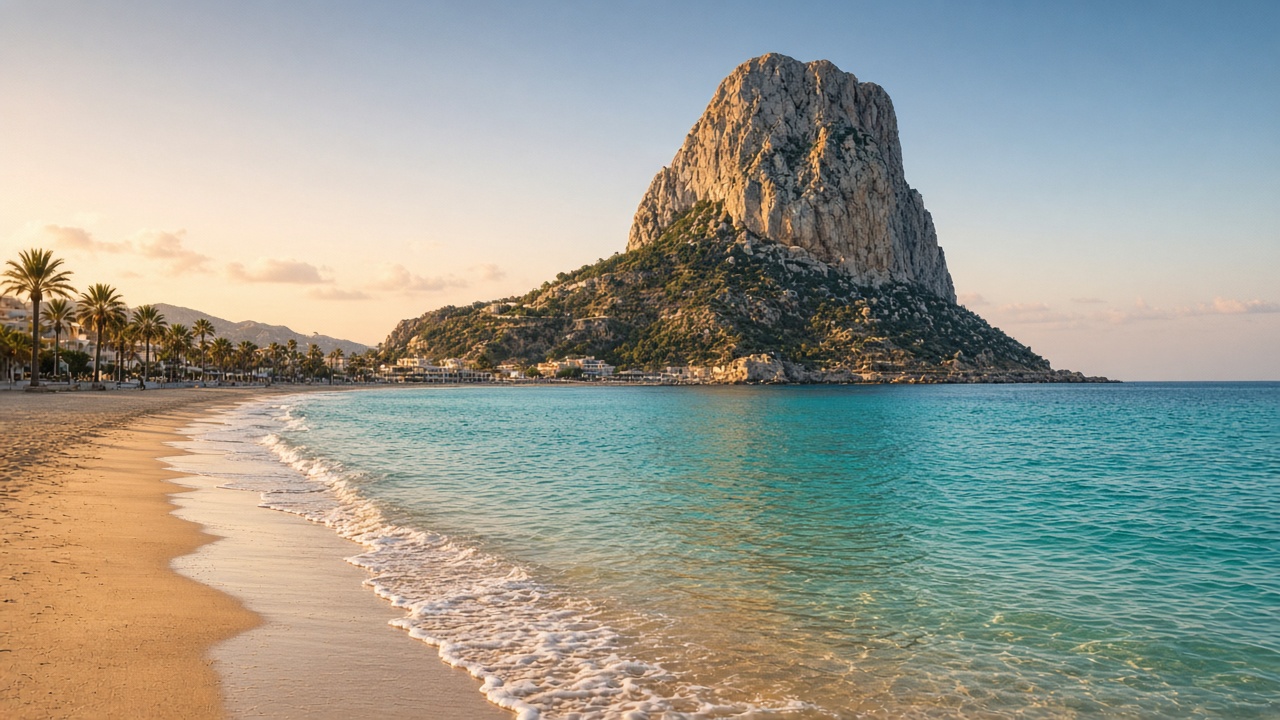 Strand Arenal-Bol en Pe&ntilde;&oacute;n de Ifach in Calpe