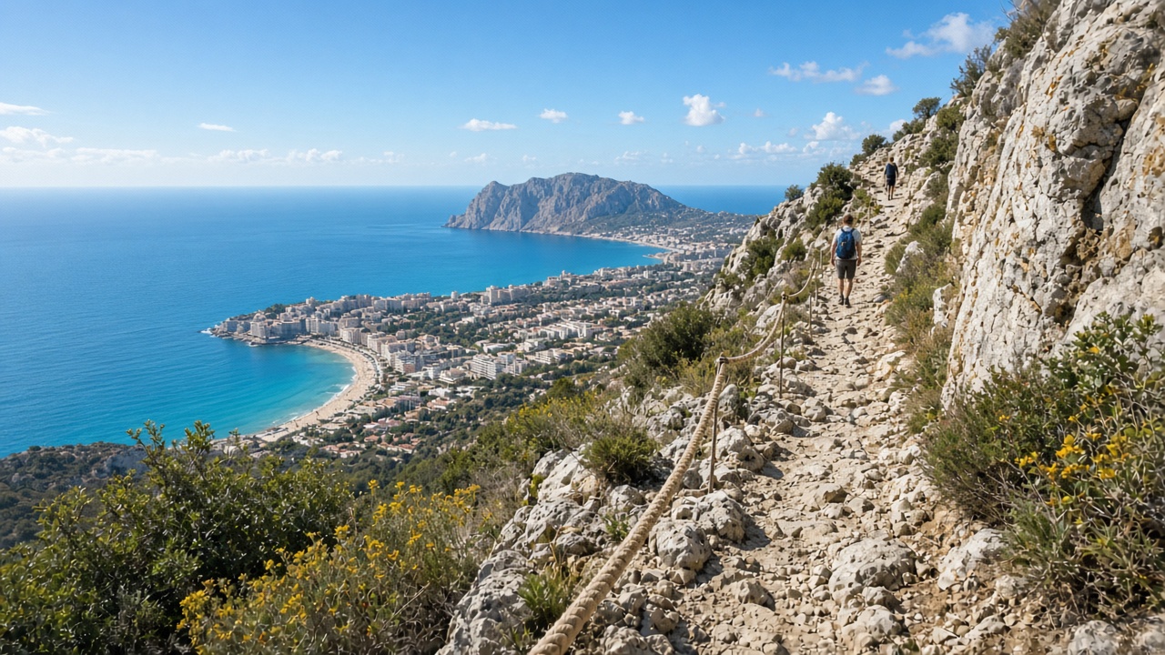 Pad omhoog naar de Pe&ntilde;&oacute;n de Ifach in Calpe