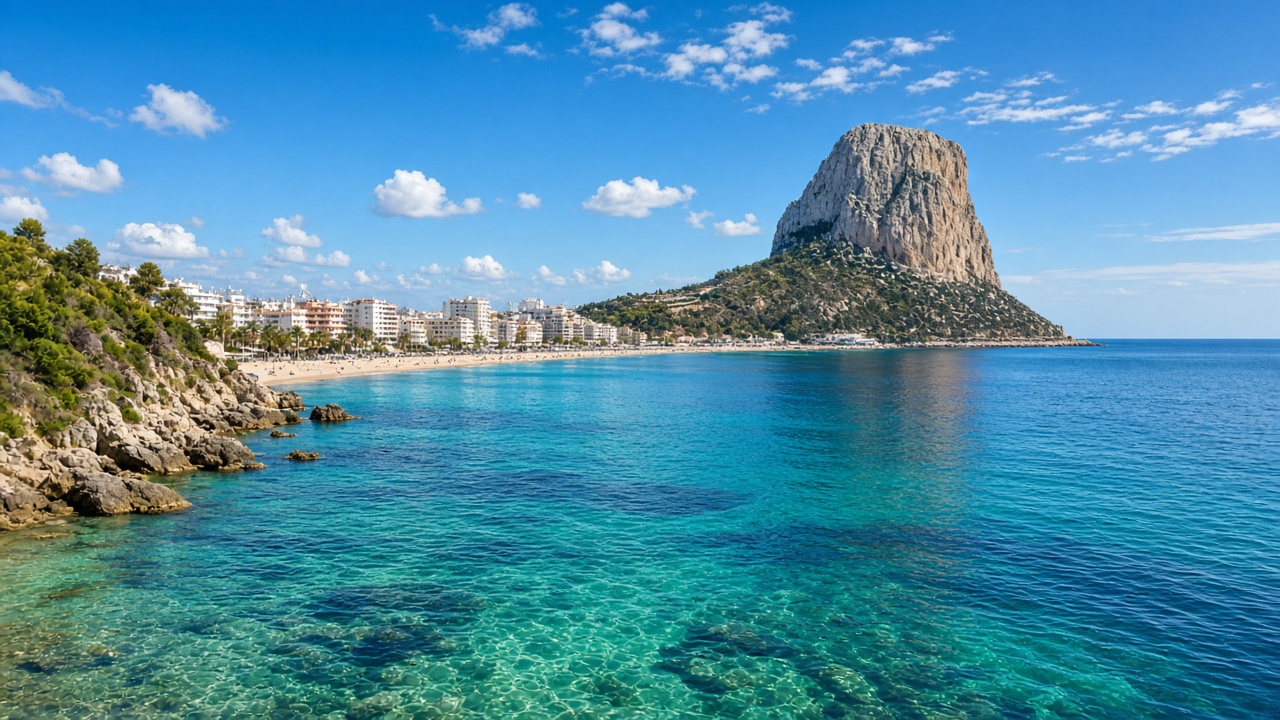 Kust van Calpe met uitzicht op de Middellandse Zee